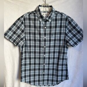 Penguin plaid short sleeve button up